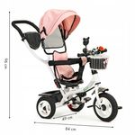 Tricicleta cu sezut rotativ MCT JM-066-9L - Roz fotografia produsului View 5 S