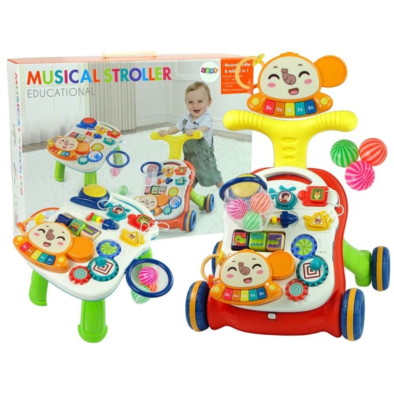 Antepremergator multifunctional pentru bebe, cu centru de activitati, multicolor MCT 9481 fotografia produsului View 5 L