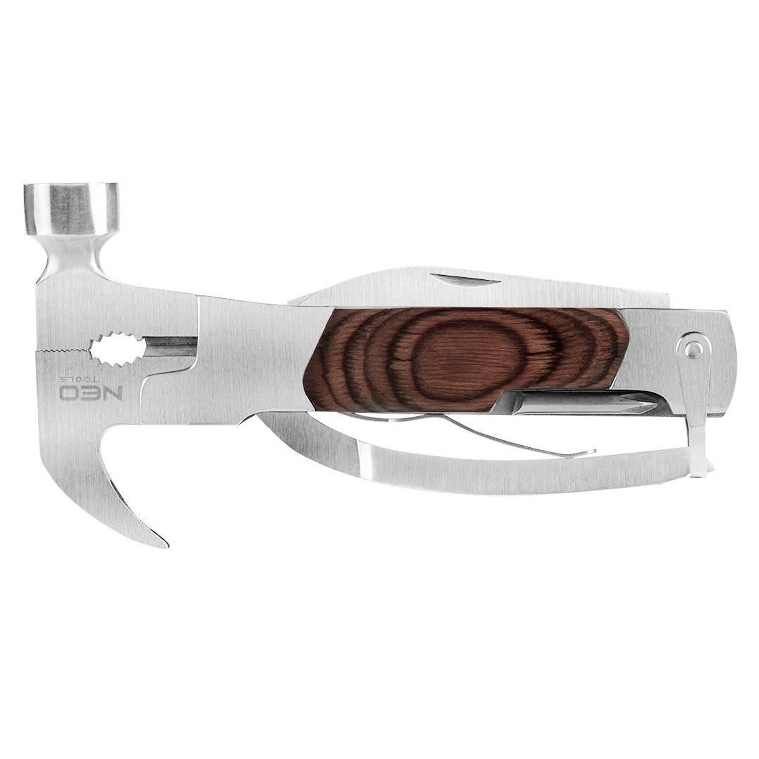 Unealta, briceag multifunctional, 13 in 1, model Survival, maner lemn, NEO fotografia produsului View 2 L