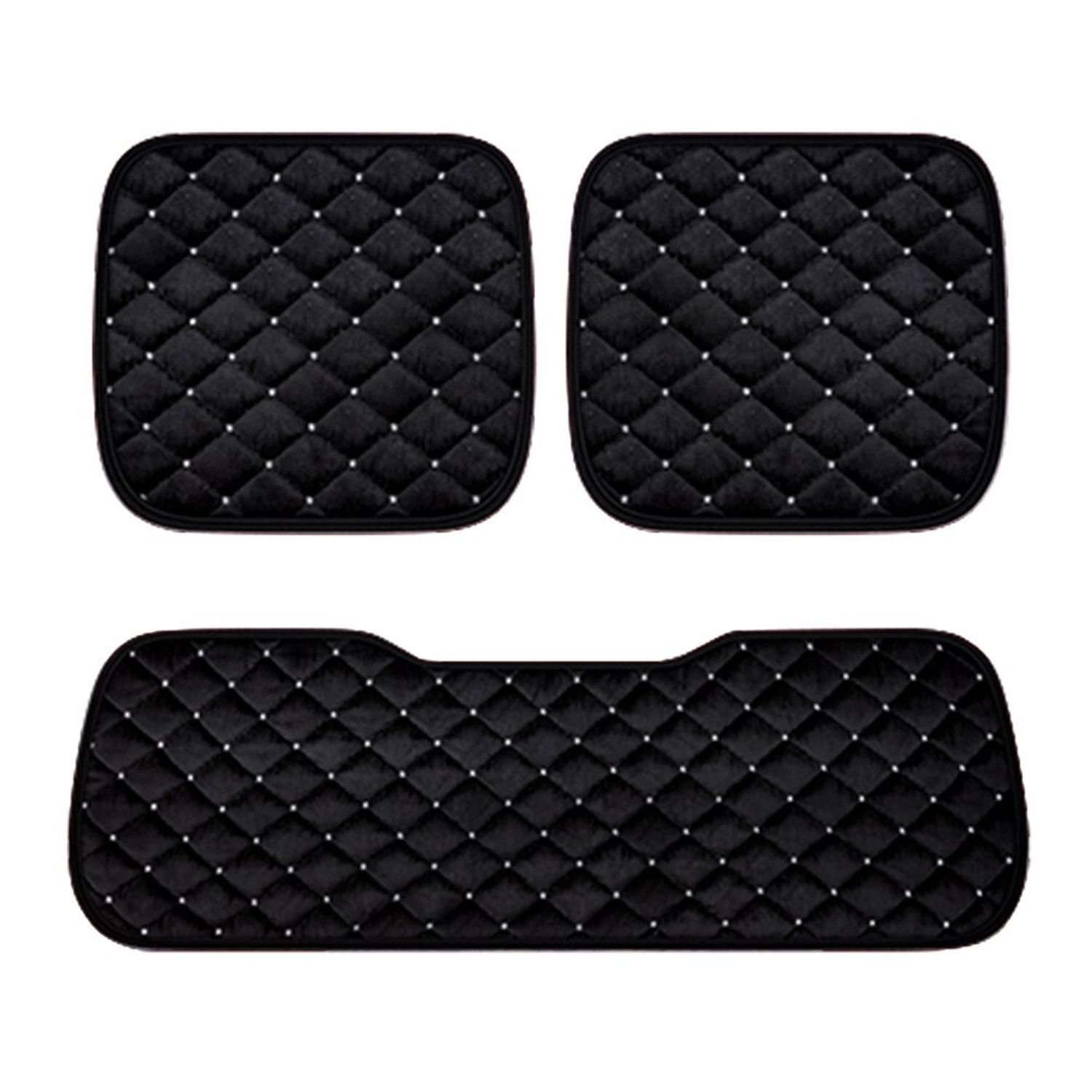 Set 3 huse pentru sezut scaune auto, culoare neagra fotografia produsului