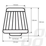Filtru de aer conic negru cu 3 adaptoare fotografia produsului View 4 S