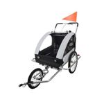 Carucior 3 in 1, pentru bicicleta, tip remorca, cu LED, 90x150x108 cm, Malatec fotografia produsului