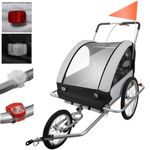 Carucior 3 in 1, pentru bicicleta, tip remorca, cu LED, 90x150x108 cm, Malatec fotografia produsului View 9 S