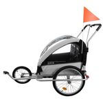 Carucior 3 in 1, pentru bicicleta, tip remorca, cu LED, 90x150x108 cm, Malatec fotografia produsului View 11 S