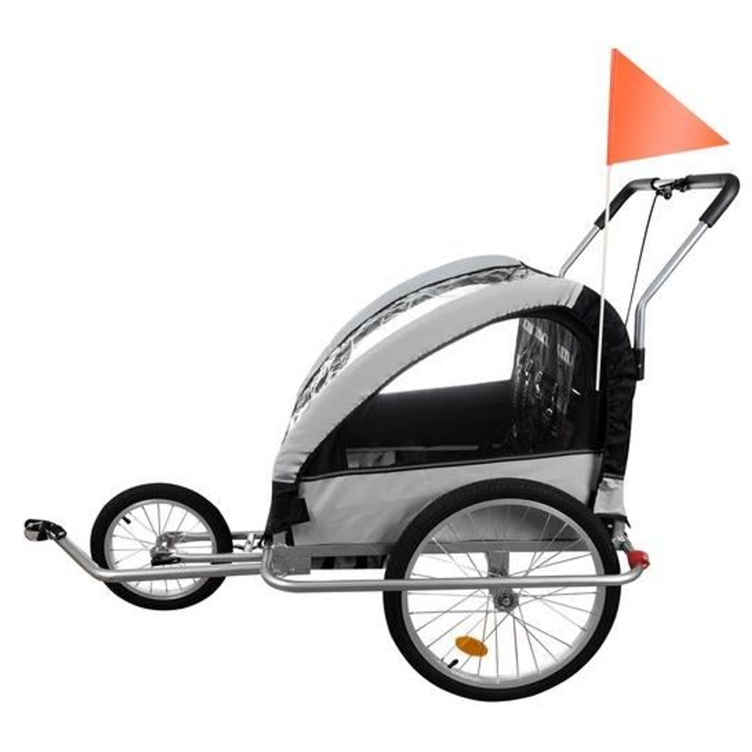 Carucior 3 in 1, pentru bicicleta, tip remorca, cu LED, 90x150x108 cm, Malatec fotografia produsului View 11 L