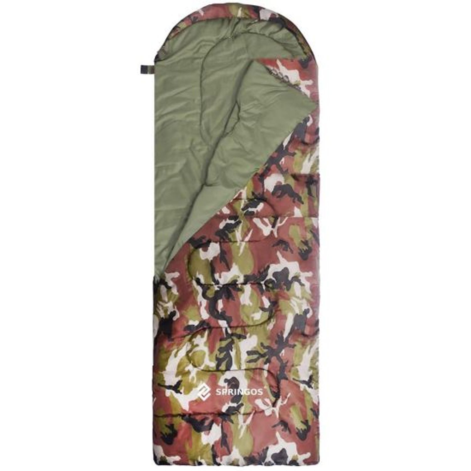 Sac de dormit, turistic, 2 in 1, camuflaj, 210x73 cm, Springos fotografia produsului