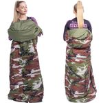 Sac de dormit, turistic, 2 in 1, camuflaj, 210x73 cm, Springos fotografia produsului View 3 S