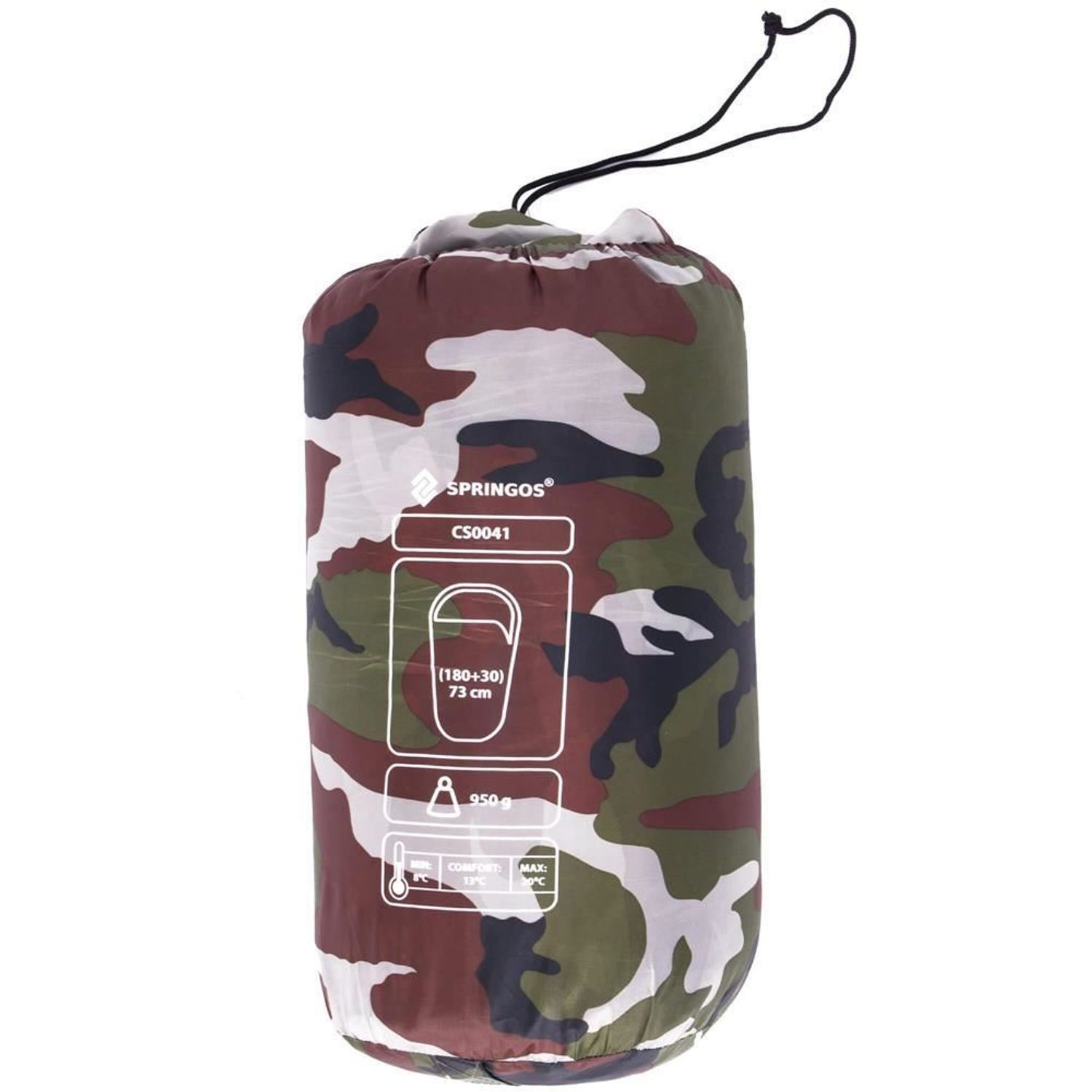 Sac de dormit, turistic, 2 in 1, camuflaj, 210x73 cm, Springos fotografia produsului View 10 L