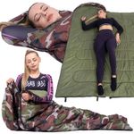 Sac de dormit, turistic, 2 in 1, camuflaj, 210x73 cm, Springos fotografia produsului View 24 S