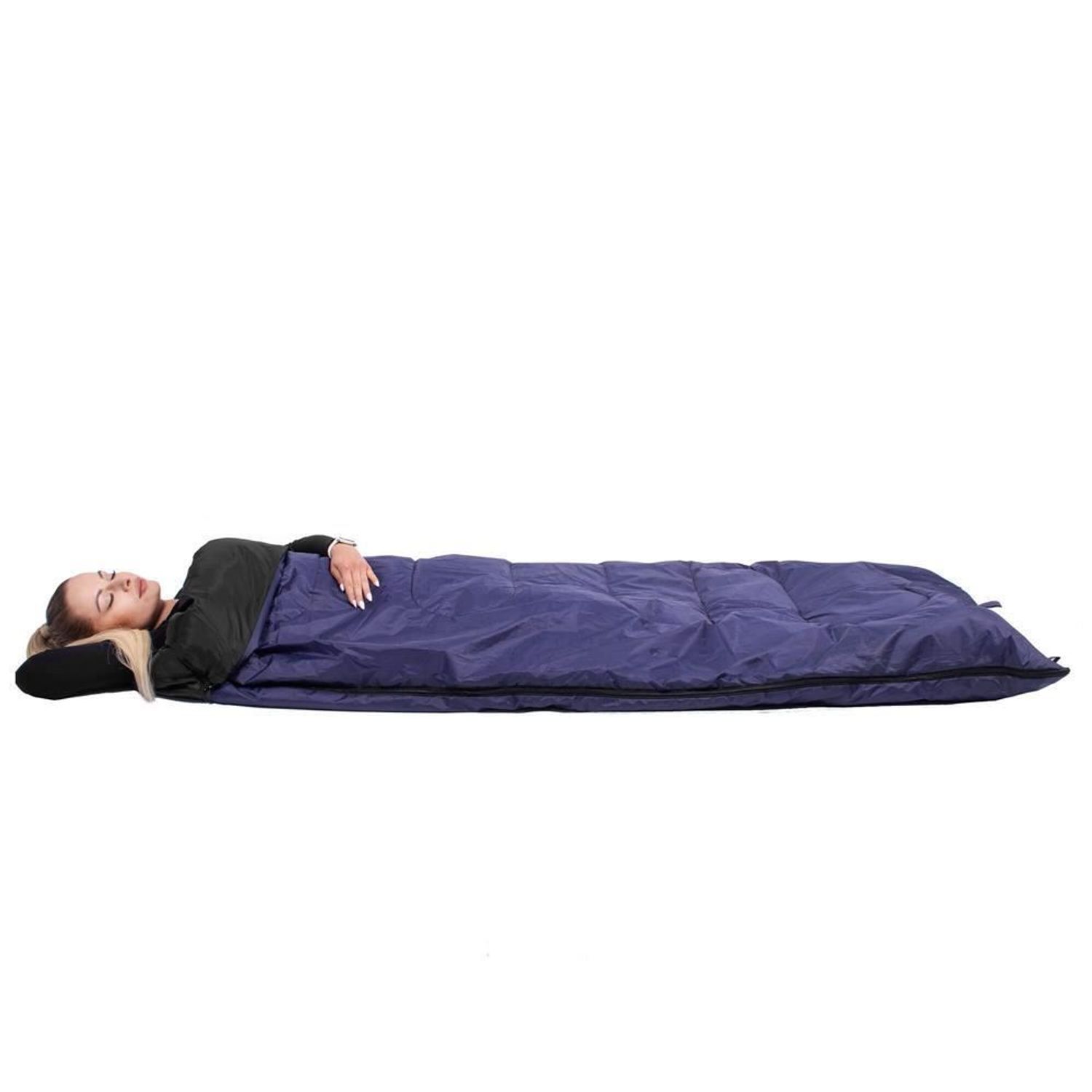 Sac de dormit, turistic, 2 in 1, albastru, 190x73 cm, Springos fotografia produsului View 20 L