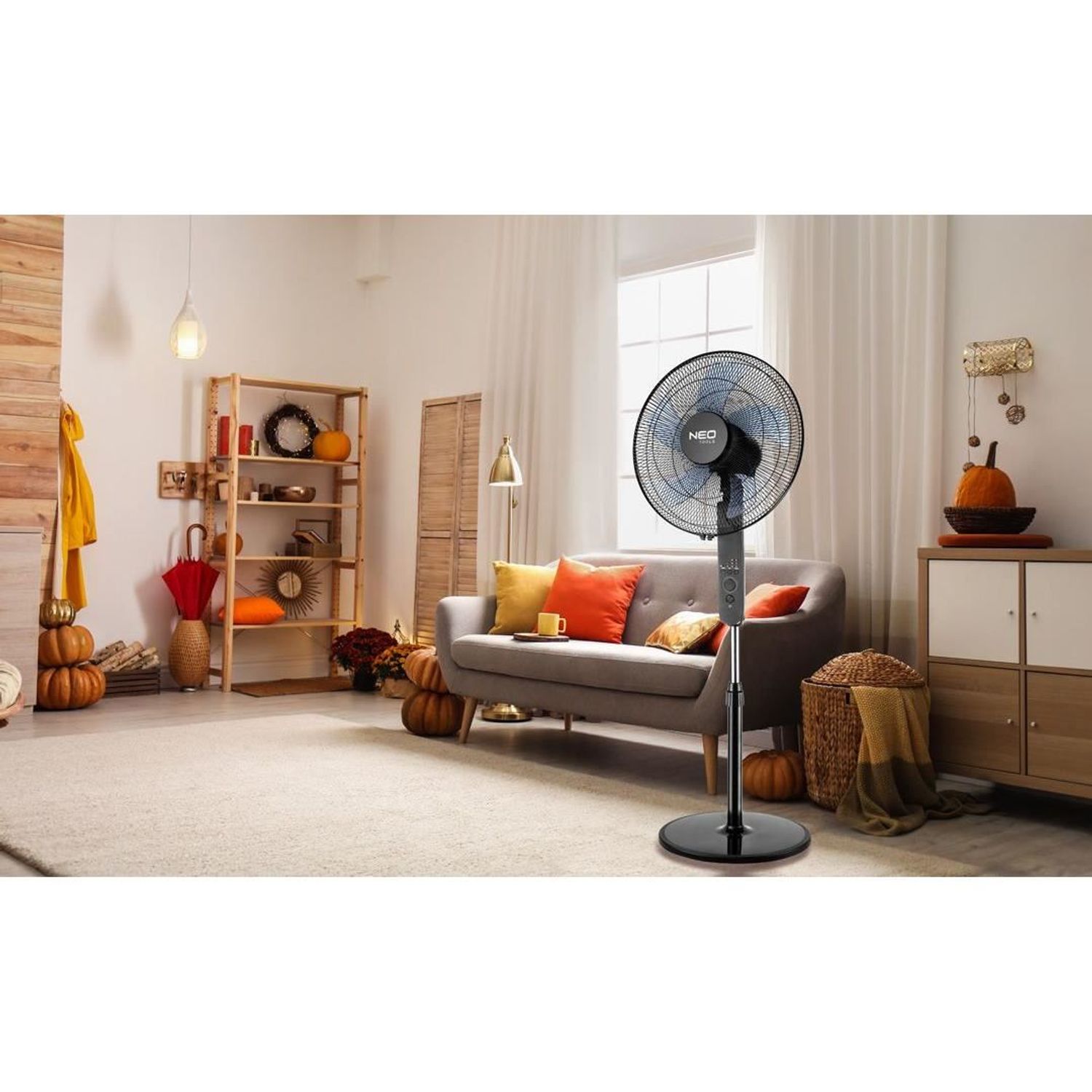 Ventilator cu picior, 45 W, telecomanda, 3 viteze, 40 cm, NEO fotografia produsului View 6 L
