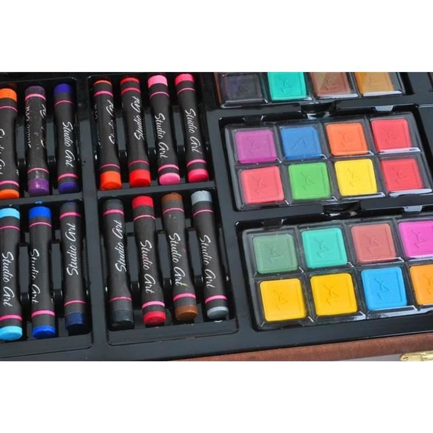 Set pictura si desen, trusa lemn, 81 piese fotografia produsului View 9 L