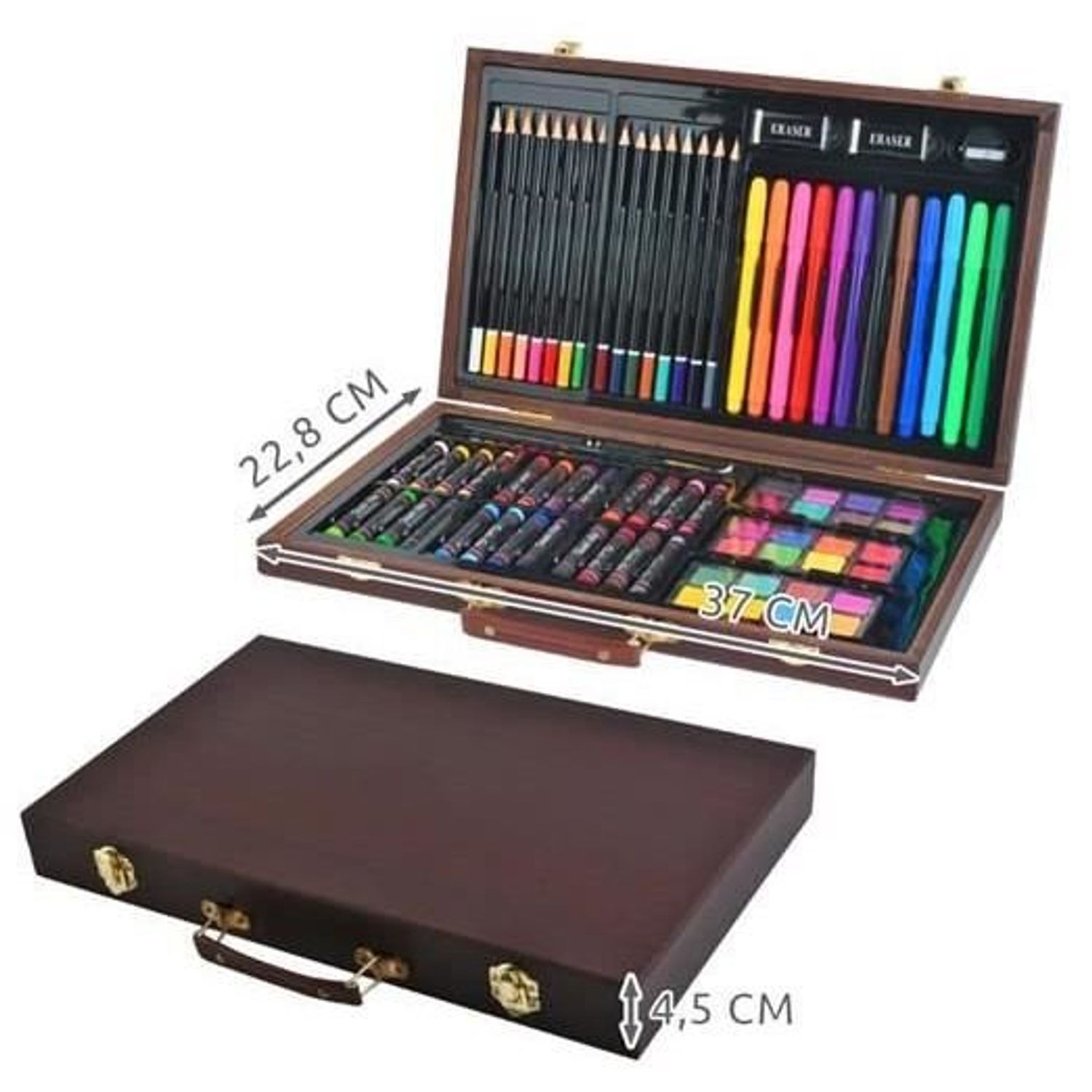 Set pictura si desen, trusa lemn, 81 piese fotografia produsului View 5 L