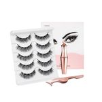Set 5 Perechi Gene False Magnetice, Makeup, Tus Magnetic Si Aplicator De Gene, 017 fotografia produsului