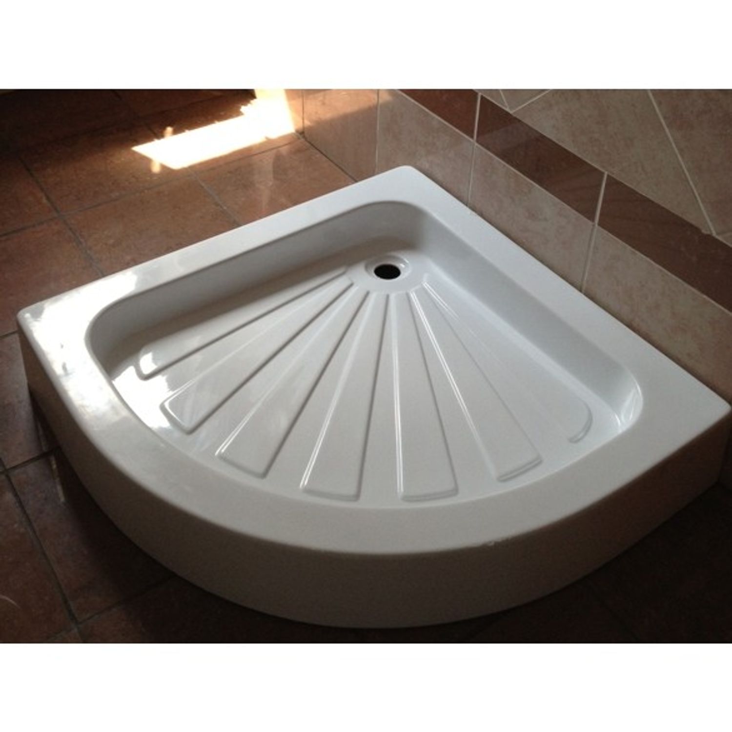 Cadita de dus semirotunda Italbox, 80x80 cm, Acril fotografia produsului View 2 L