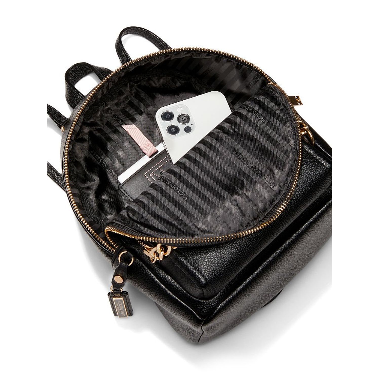 Rucsac, Victoria's Secret, Backpack V-Quilt, Black Grommet fotografia produsului View 3 L