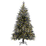 vidaXL Brad de Crăciun artificial cu LED-uri&zăpadă 180 cm PVC&PE fotografia produsului