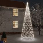 vidaXL Brad de Crăciun cu țăruș, 3000 LED-uri, alb rece, 800 cm fotografia produsului