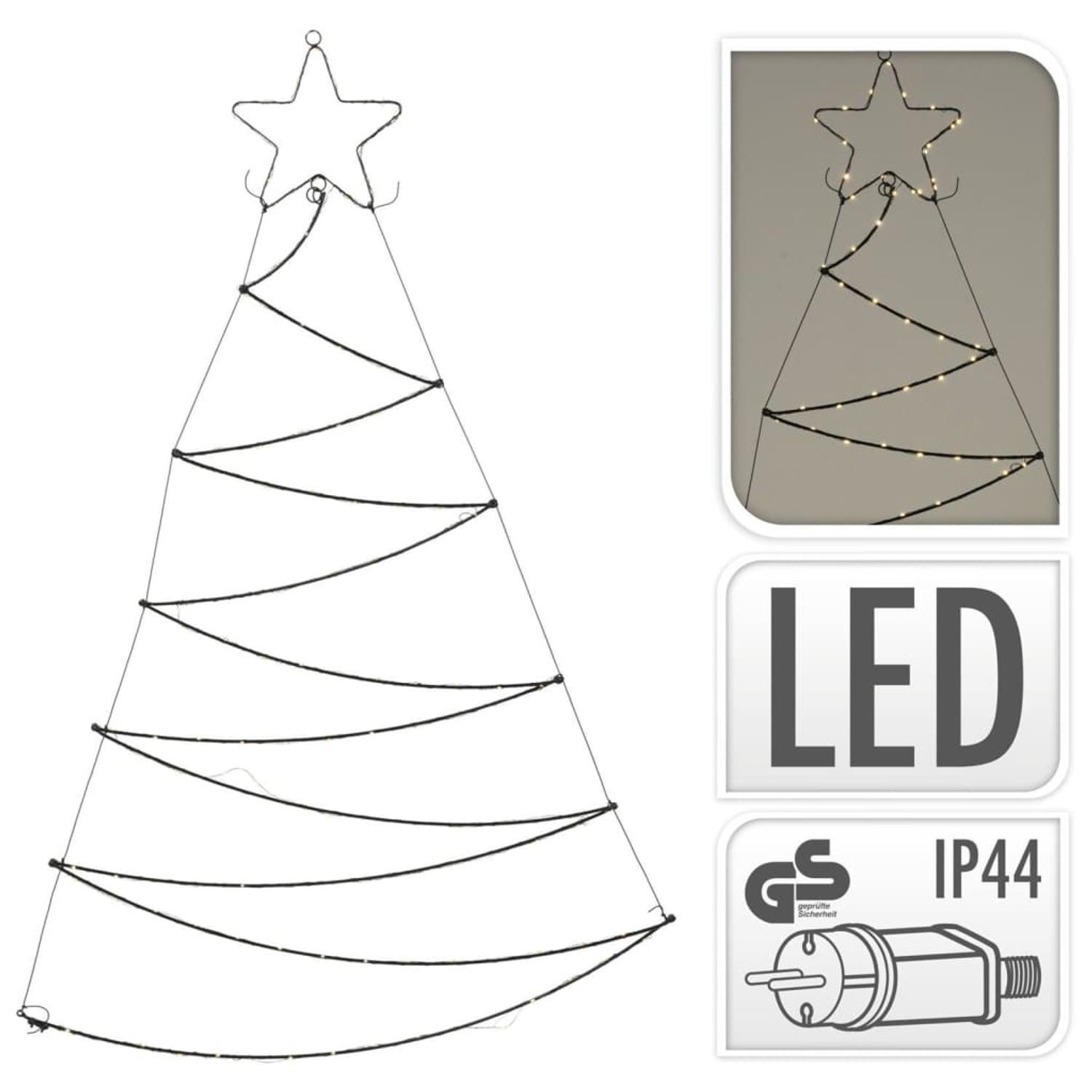 Ambiance Brad de Crăciun, cu 125 de LED-uri, 110 cm fotografia produsului