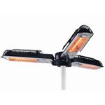 Sunred Radiator umbrela de soare Parasol negru&argintiu halogen 2000W fotografia produsului