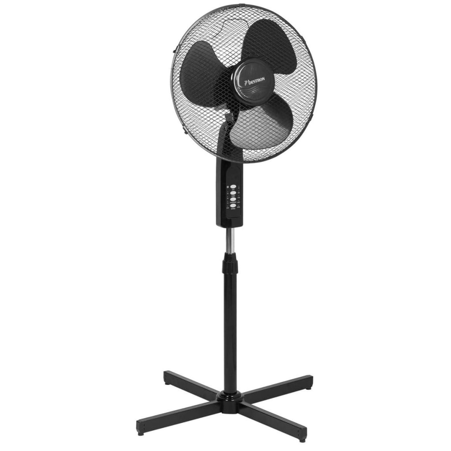 Bestron ASF16R Ventilator vertical telecomandă timer digital, negru fotografia produsului