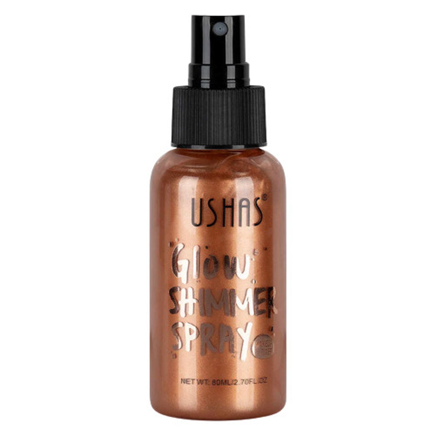 Iluminator de corp, Ushas, Glow Shimmer Spray, 04, 80 ml fotografia produsului