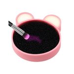 Accesoriu curatare pensule, Makeup, Silicon Teddy Bear, Roz fotografia produsului View 3 S