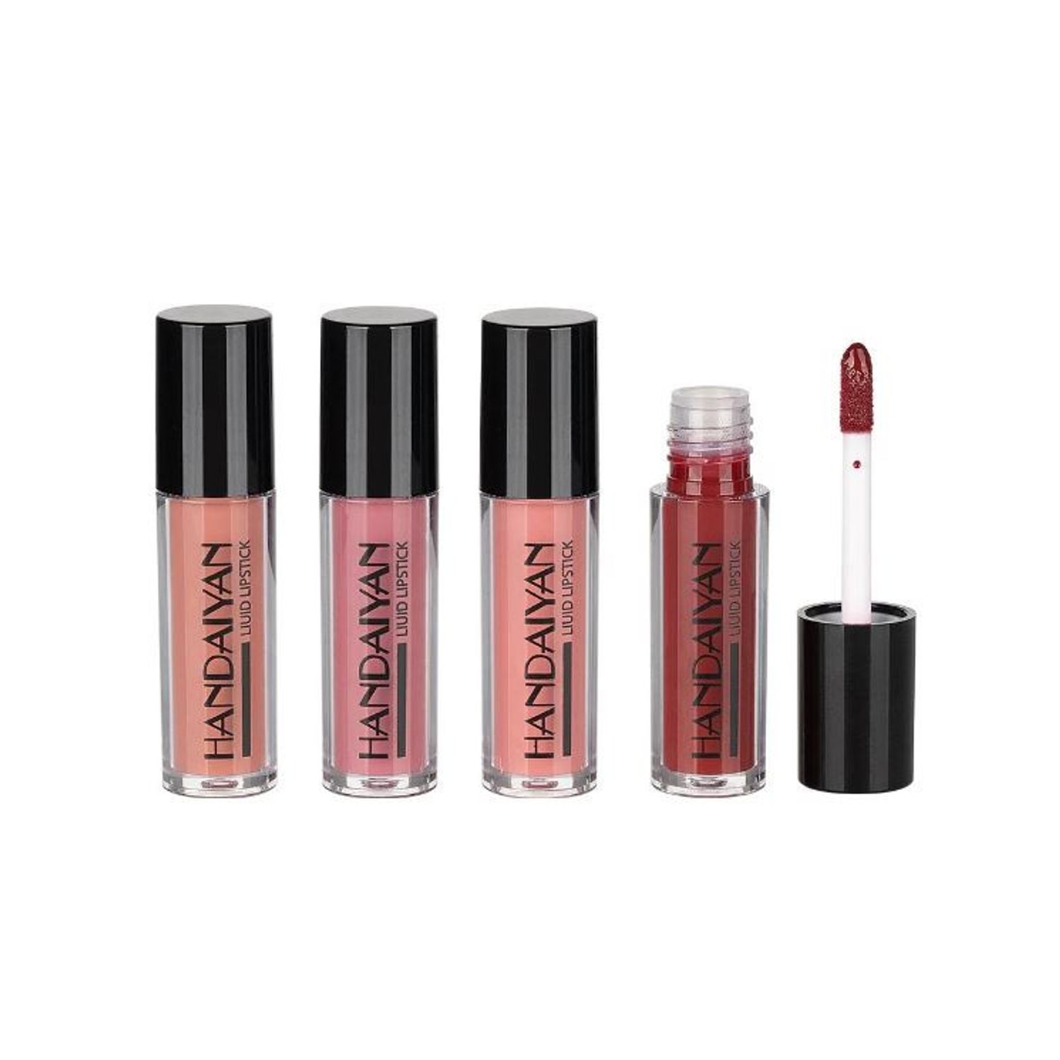 Set 4 rujuri de buze, Handaiyan, Liquid LipGloss, 01 fotografia produsului View 2 L