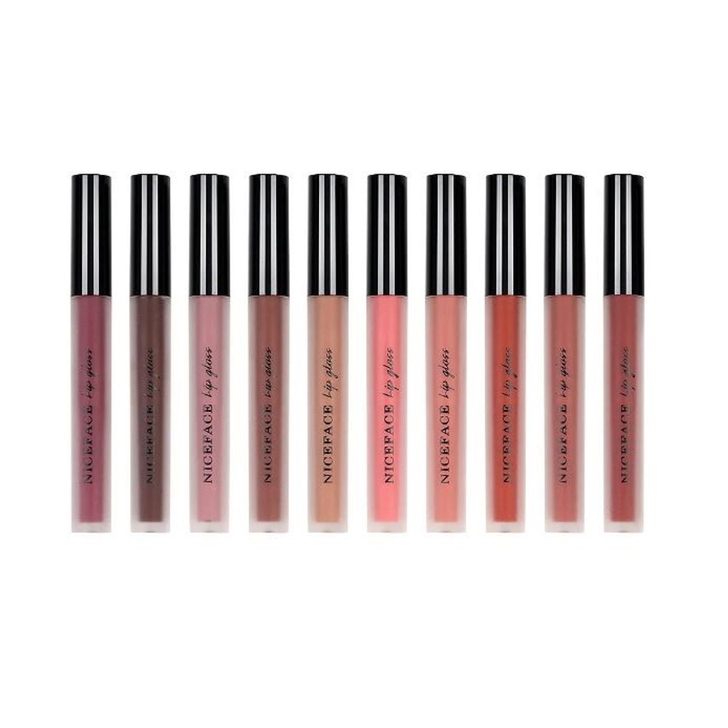 Set 10 rujuri de buze, Niceface, Mousse Matte fotografia produsului