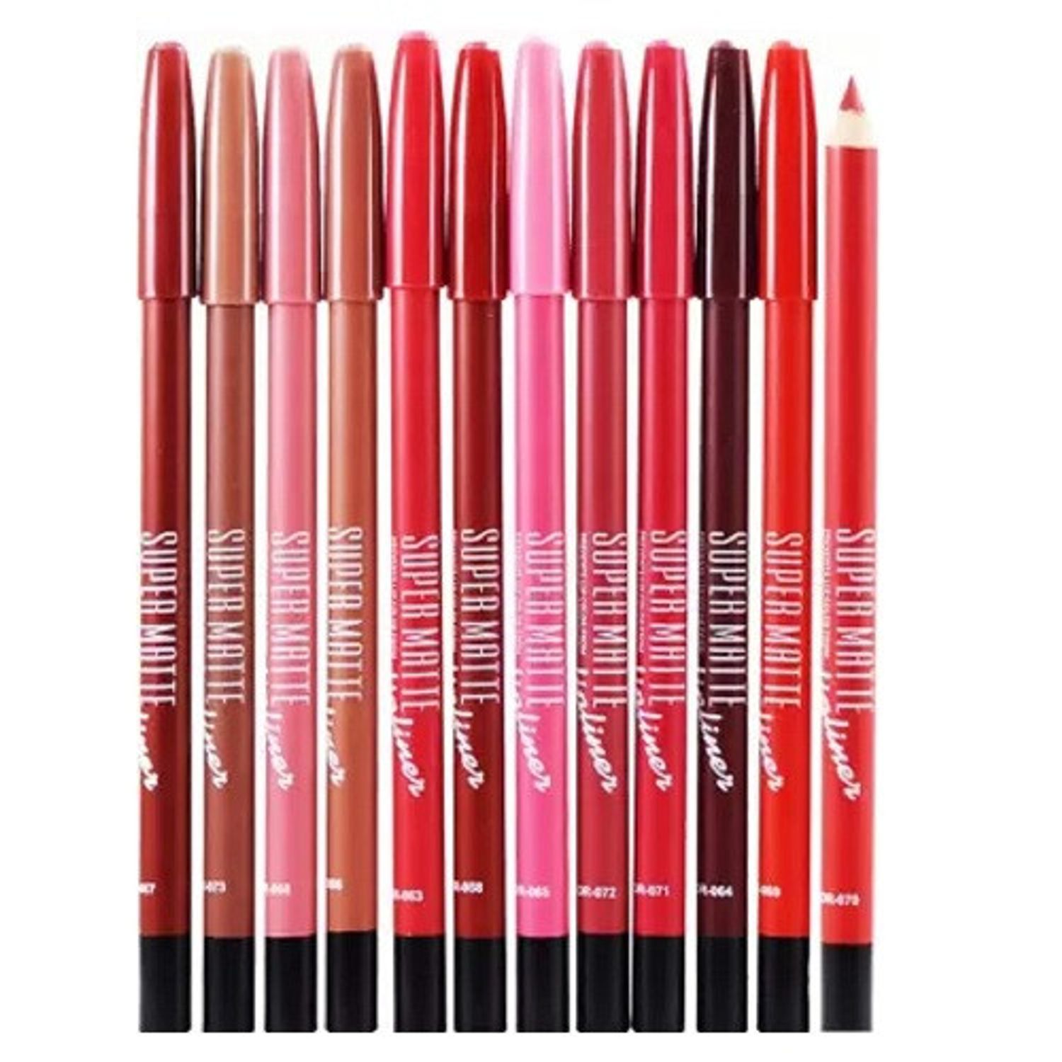 Set 12 creioane de buze, Makeup, Mm Cosmetics, SuperMatte fotografia produsului