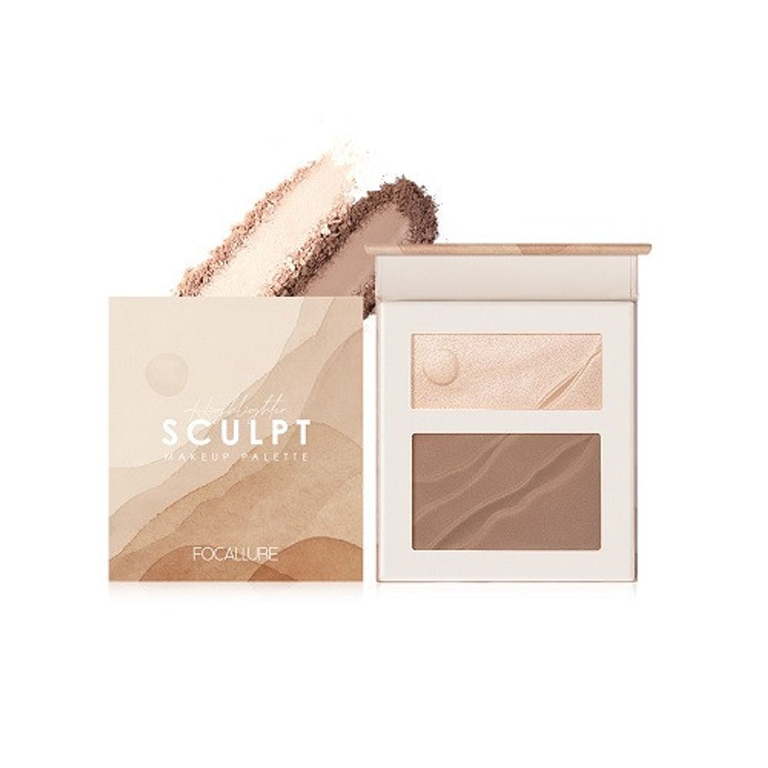Paleta iluminator si contur, Focallure, Moulding Highlight Contouring, 02 fotografia produsului View 2 L