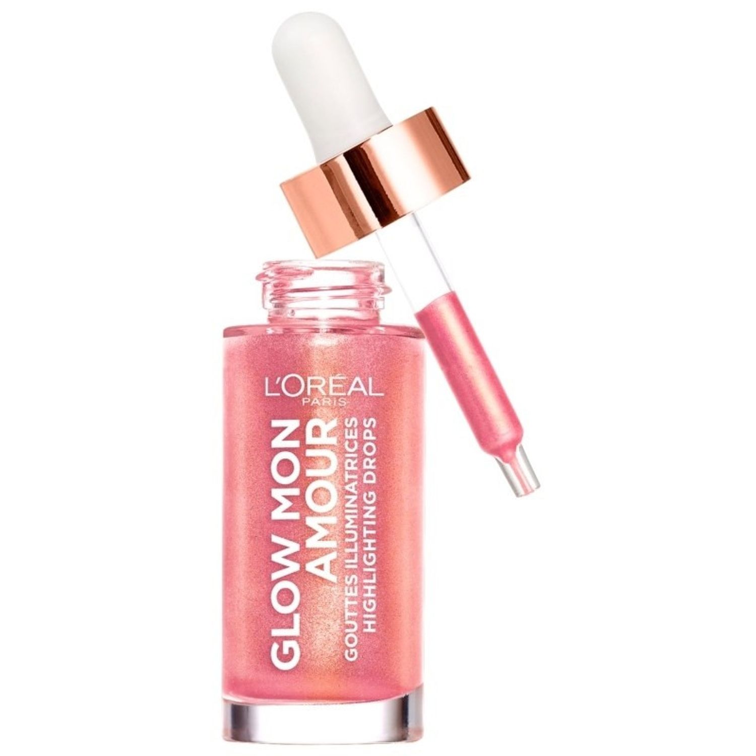 Iluminator lichid Loreal Glow Mon Amour HIghlighting Drops 04 Melon Dollar Baby fotografia produsului View 5 L