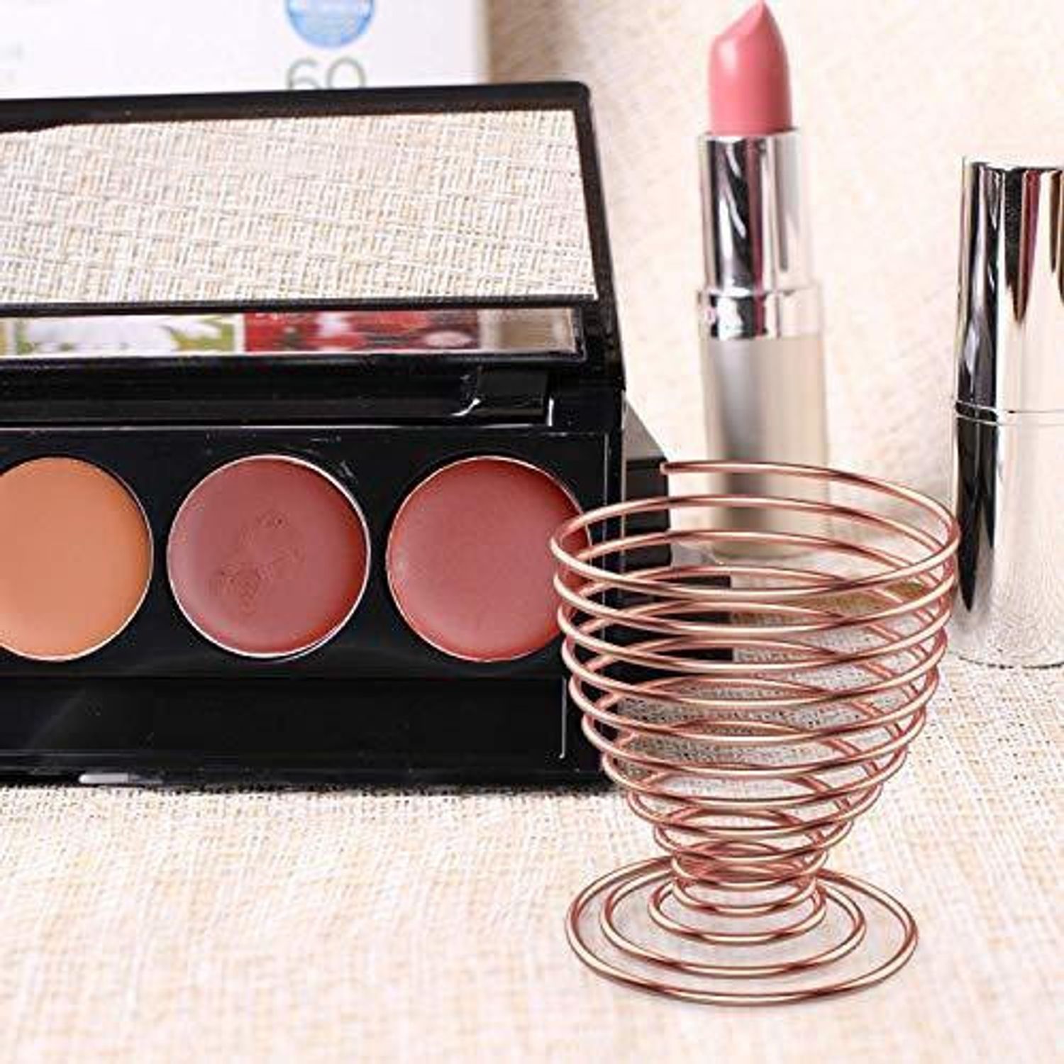 Suport Metalic Burete Makeup, Rose Gold fotografia produsului View 7 L