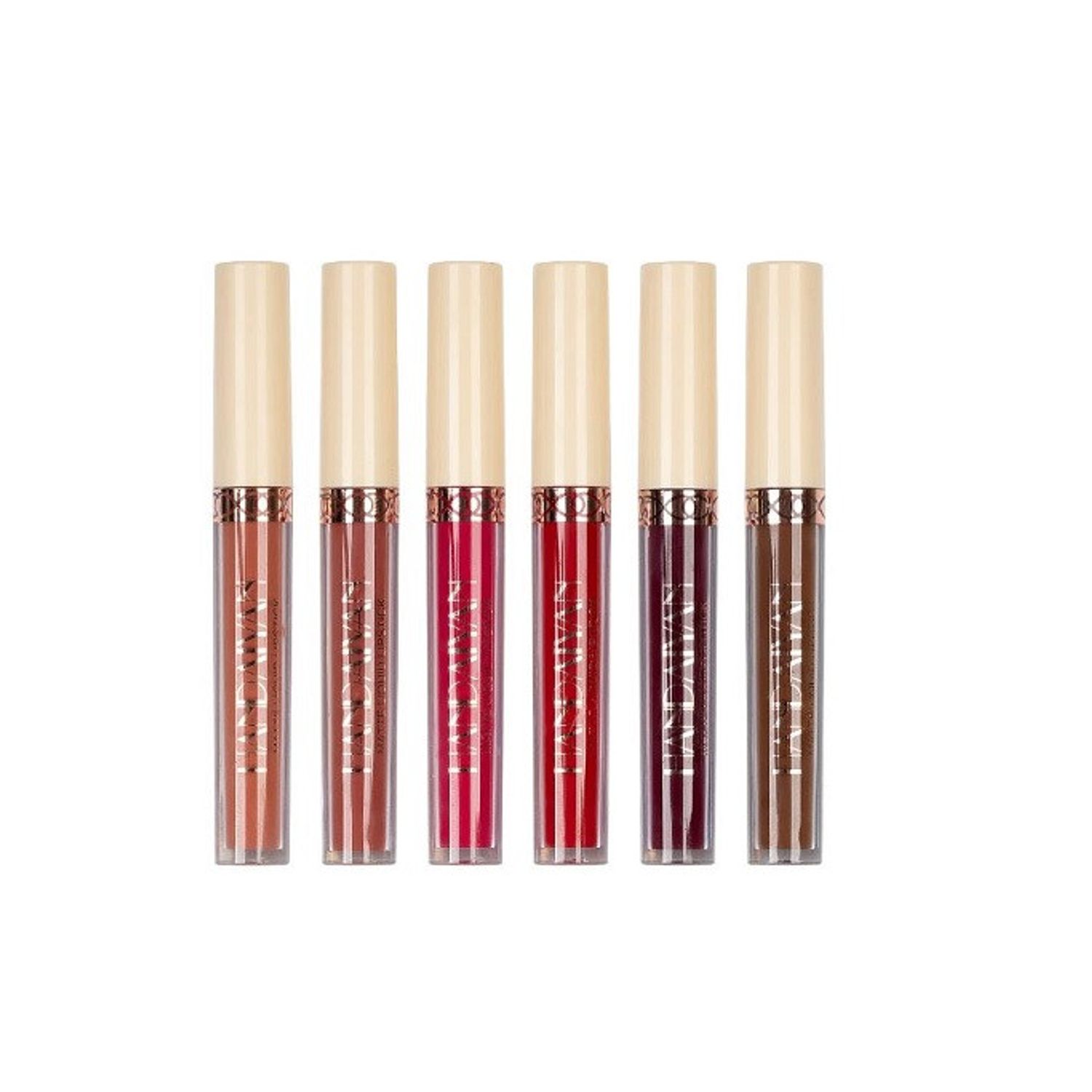 Set rujuri de buze, Handaiyan, Rose Matte Liquid Lipstick, 6 , A fotografia produsului