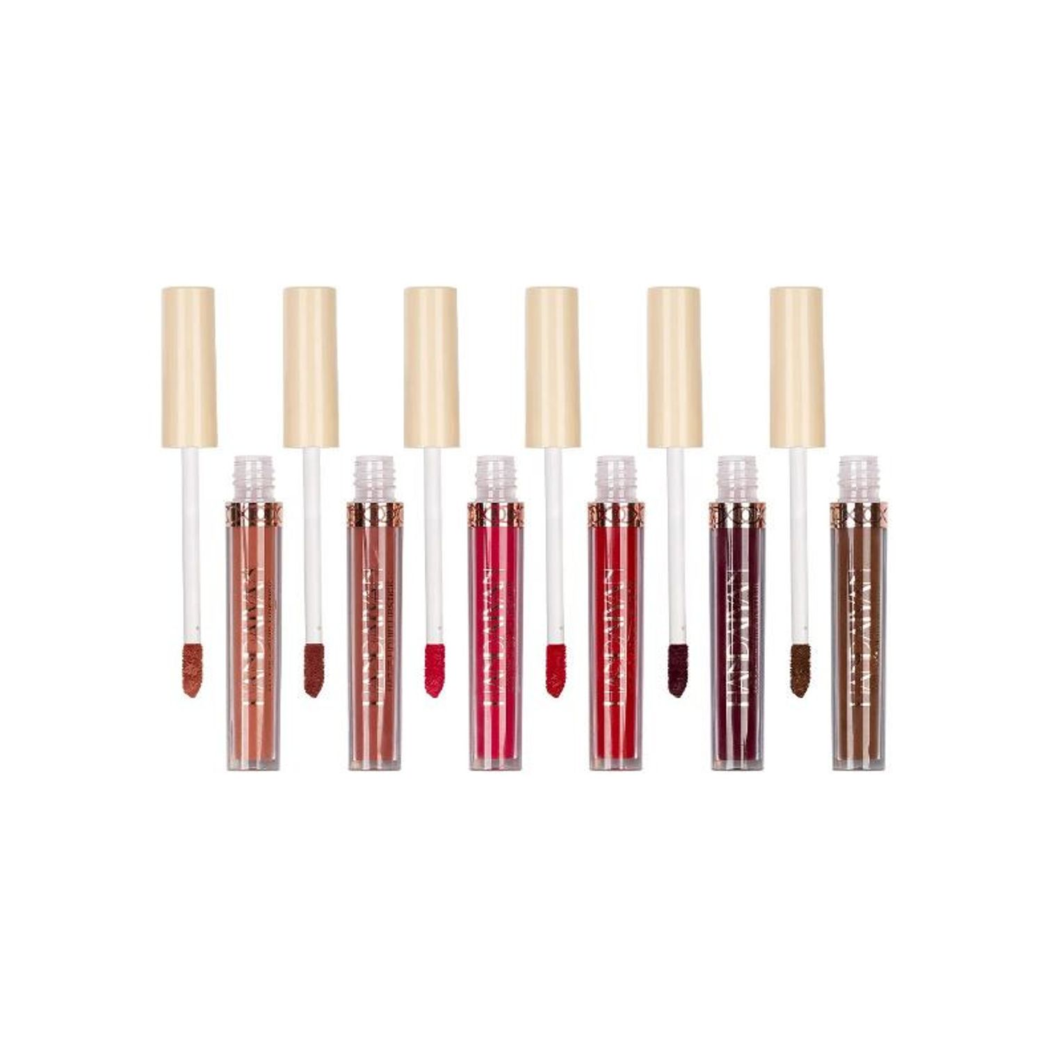 Set rujuri de buze, Handaiyan, Rose Matte Liquid Lipstick, 6 , A fotografia produsului View 3 L