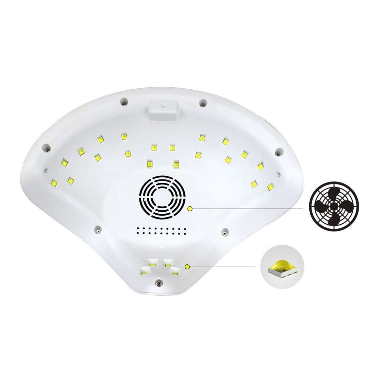 Lampa UV pentru doua maini Timeless Tools, 24 LED-uri, Alb fotografia produsului View 6 L
