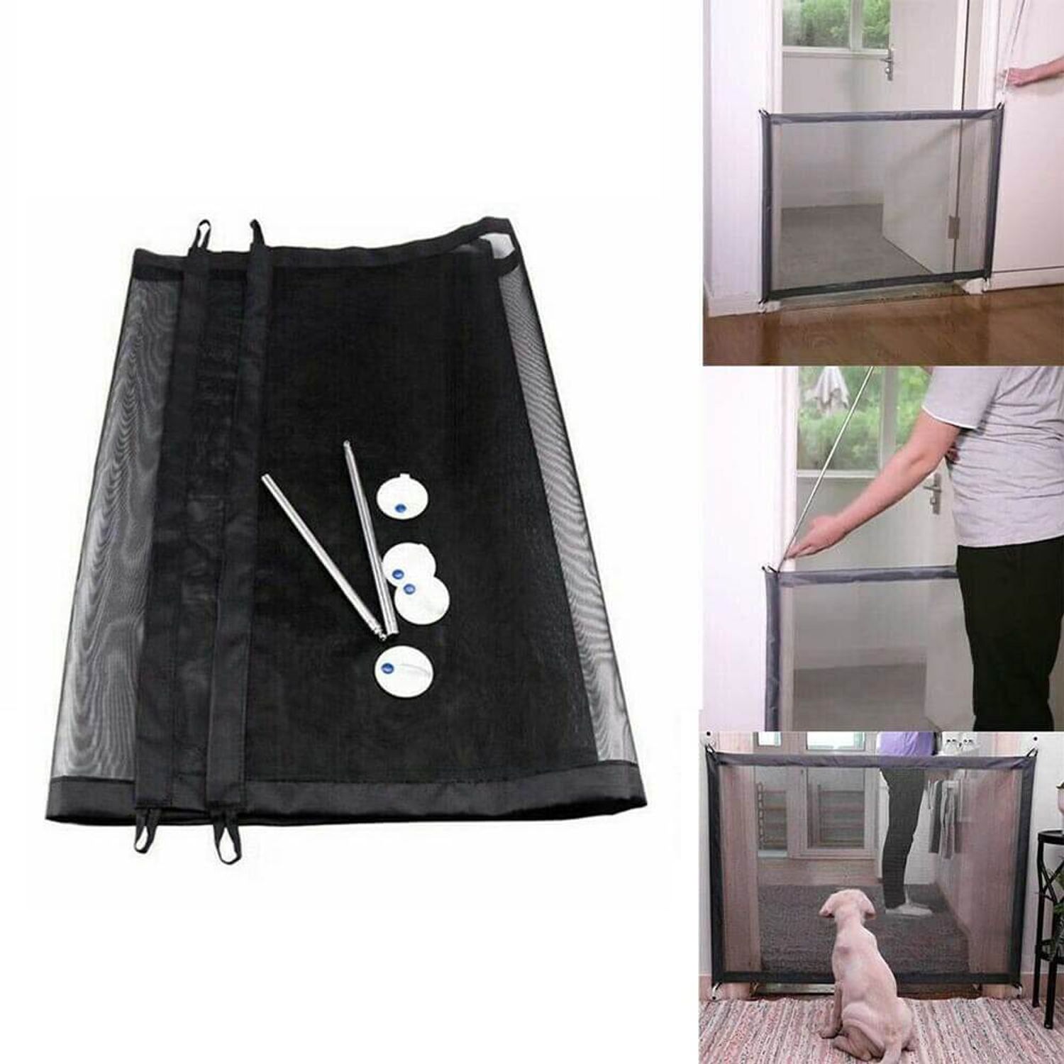 Sita usa Timeless Tools pentru animale de companie, 115 x 84 cm, Negru fotografia produsului