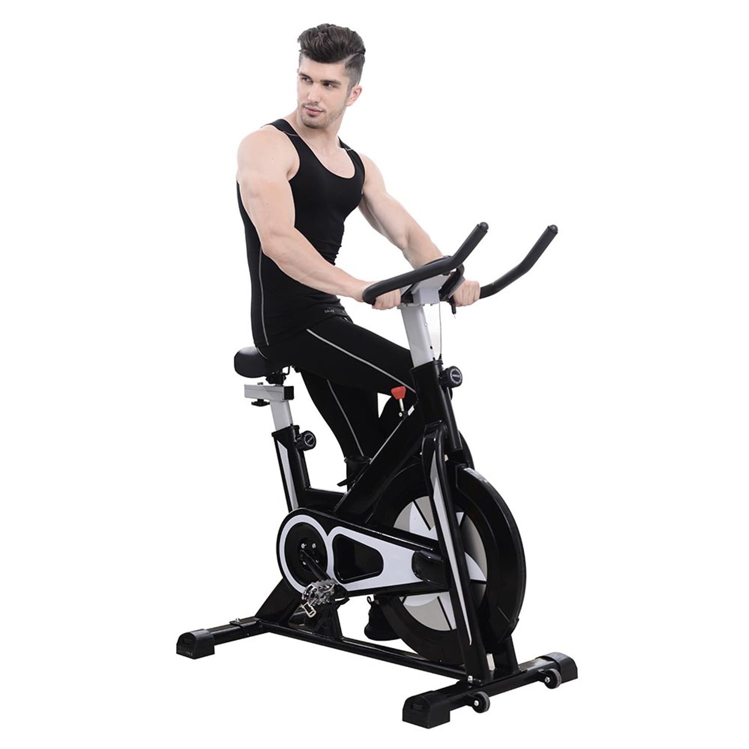 Bicicleta spinning Pro Timeless Tools, sa si ghidon reglabil, ecran LCD fotografia produsului View 4 L