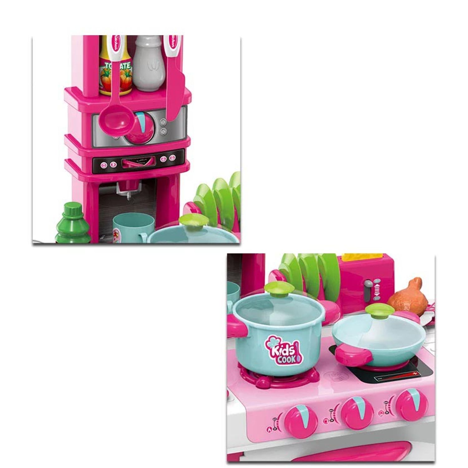 Set bucatarie de jucarie Timeless Tools, 32 piese, Roz fotografia produsului View 3 L