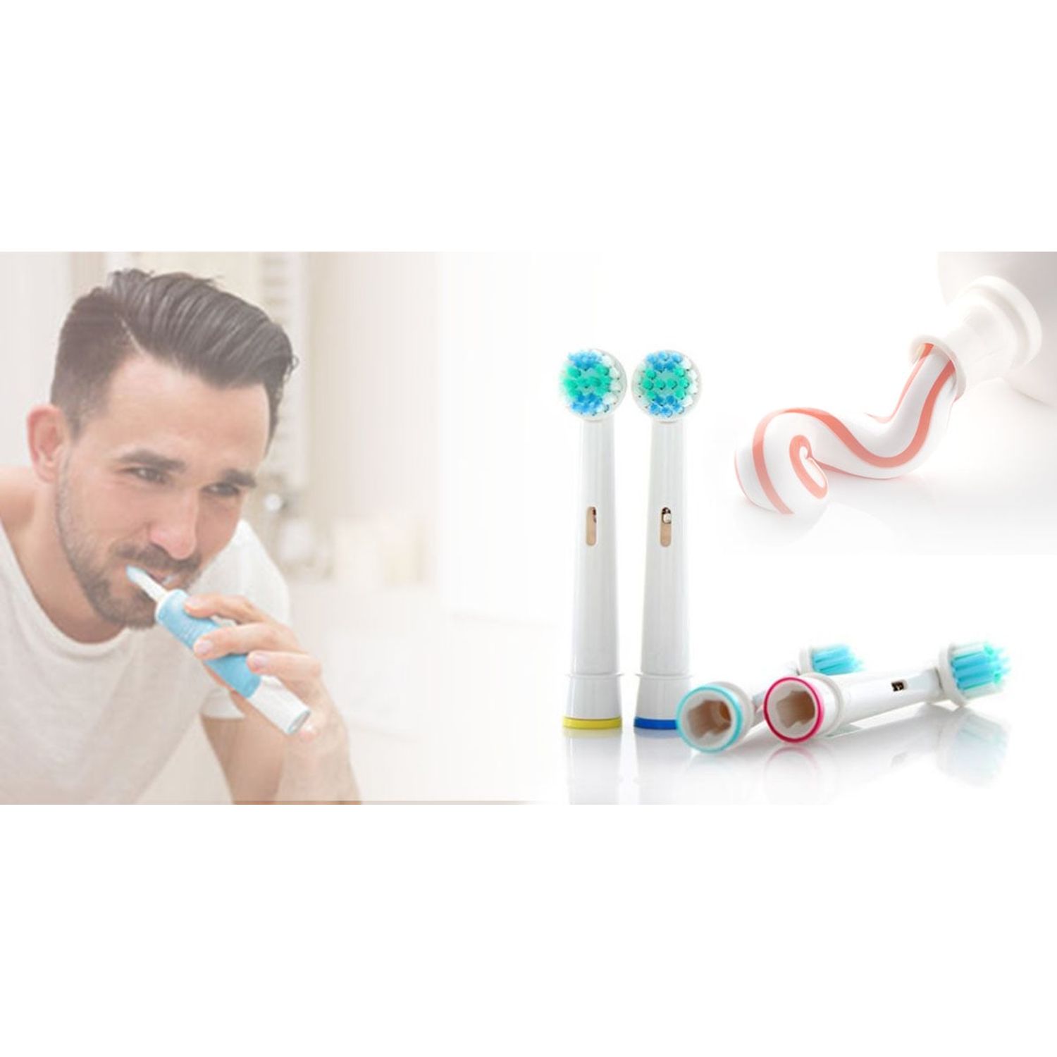 Set 4 rezerve periuta de dinti Timeless Tools compatibile cu Oral-B fotografia produsului View 3 L