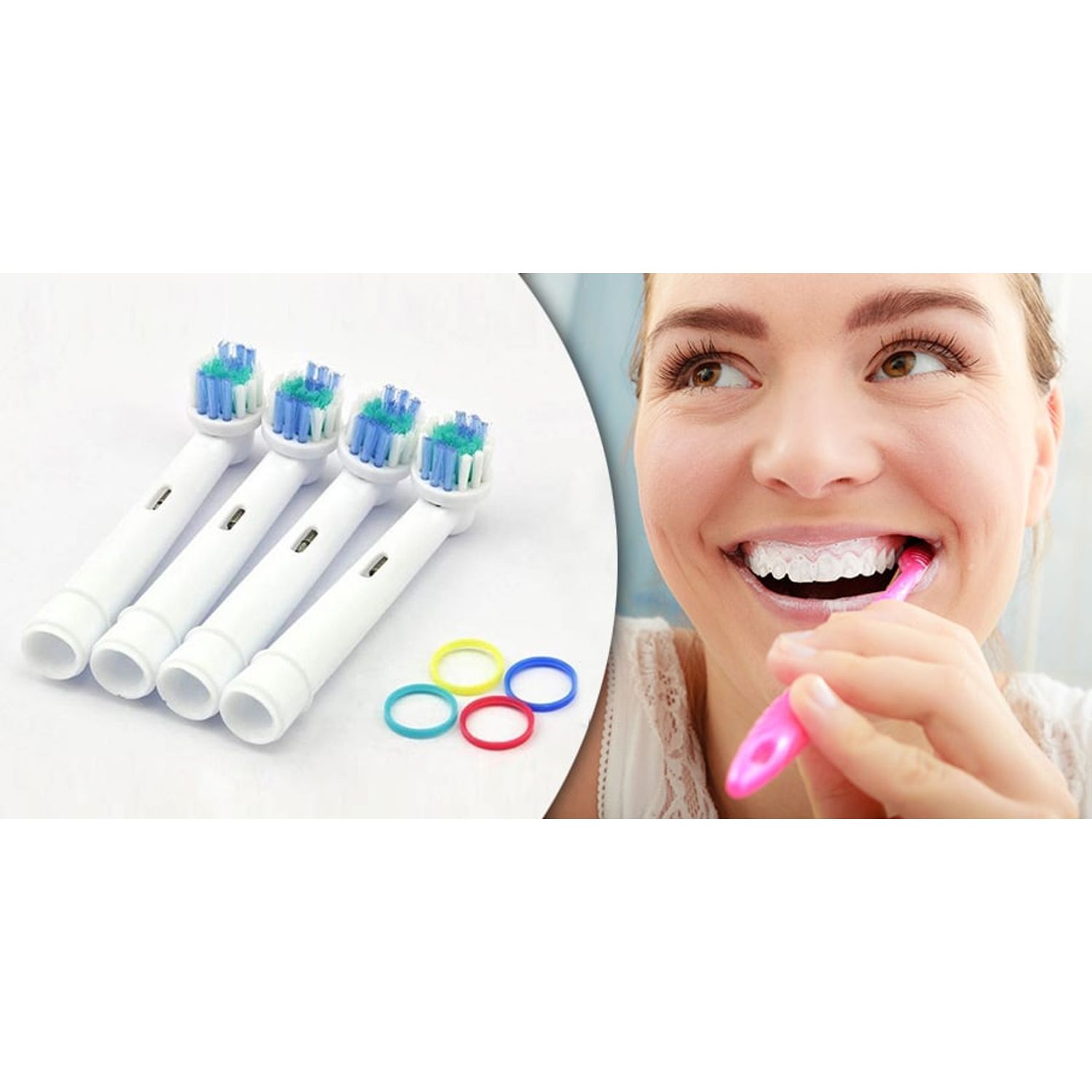 Set 4 rezerve periuta de dinti Timeless Tools compatibile cu Oral-B fotografia produsului View 4 L
