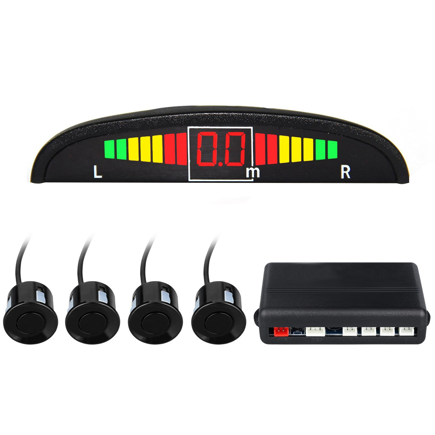 Senzori de parcare Timeless Tools cu display LED, negru fotografia produsului