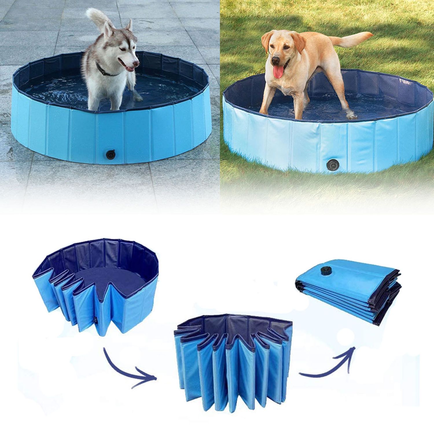 Piscina pentru caini Timeless Tools, 30x120 cm, Albastru fotografia produsului View 3 L