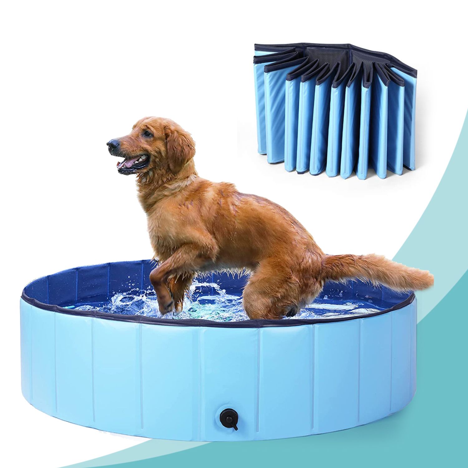 Piscina pentru caini Timeless Tools, 30x120 cm, Albastru fotografia produsului View 6 L