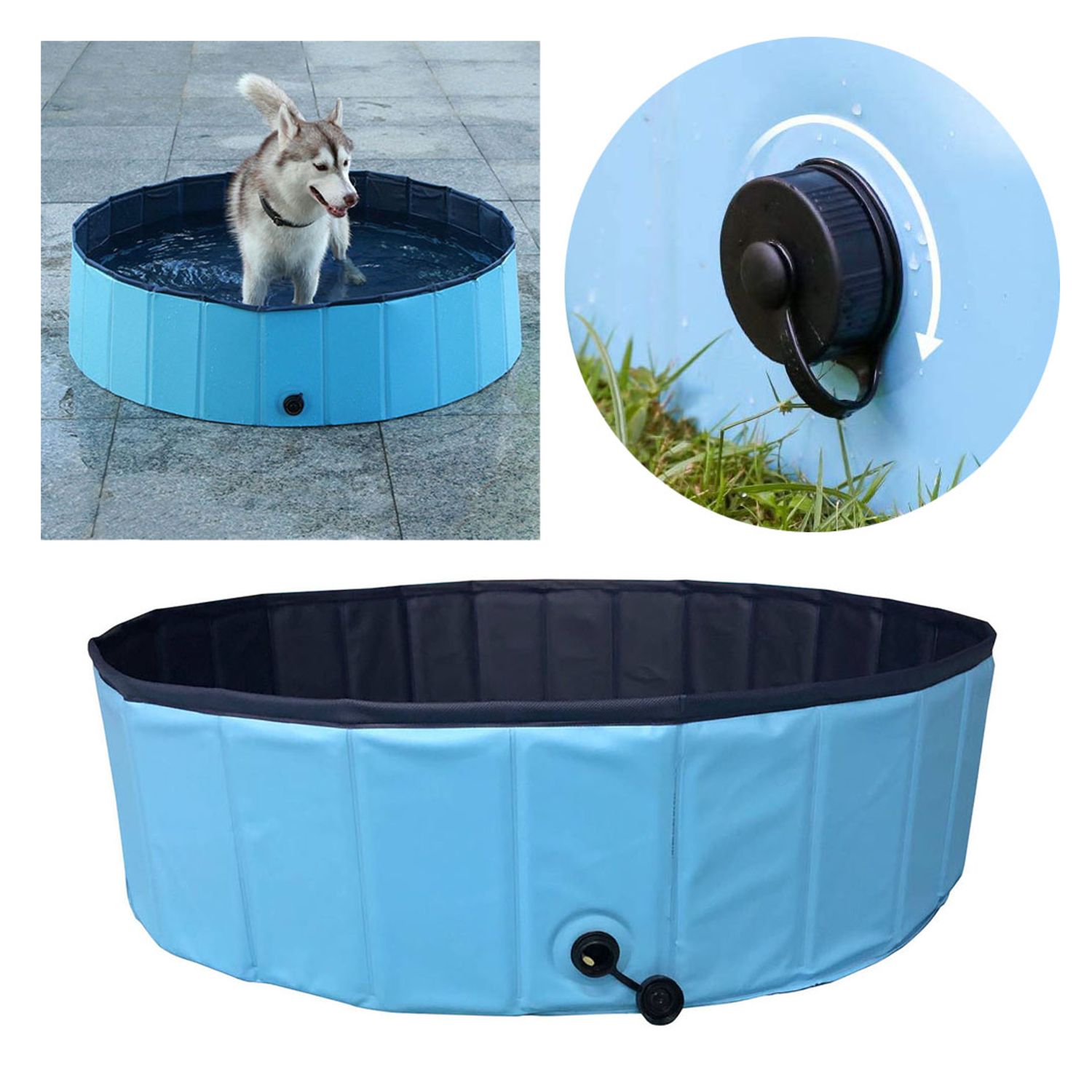 Piscina pentru caini Timeless Tools, 30x120 cm, Albastru fotografia produsului View 4 L