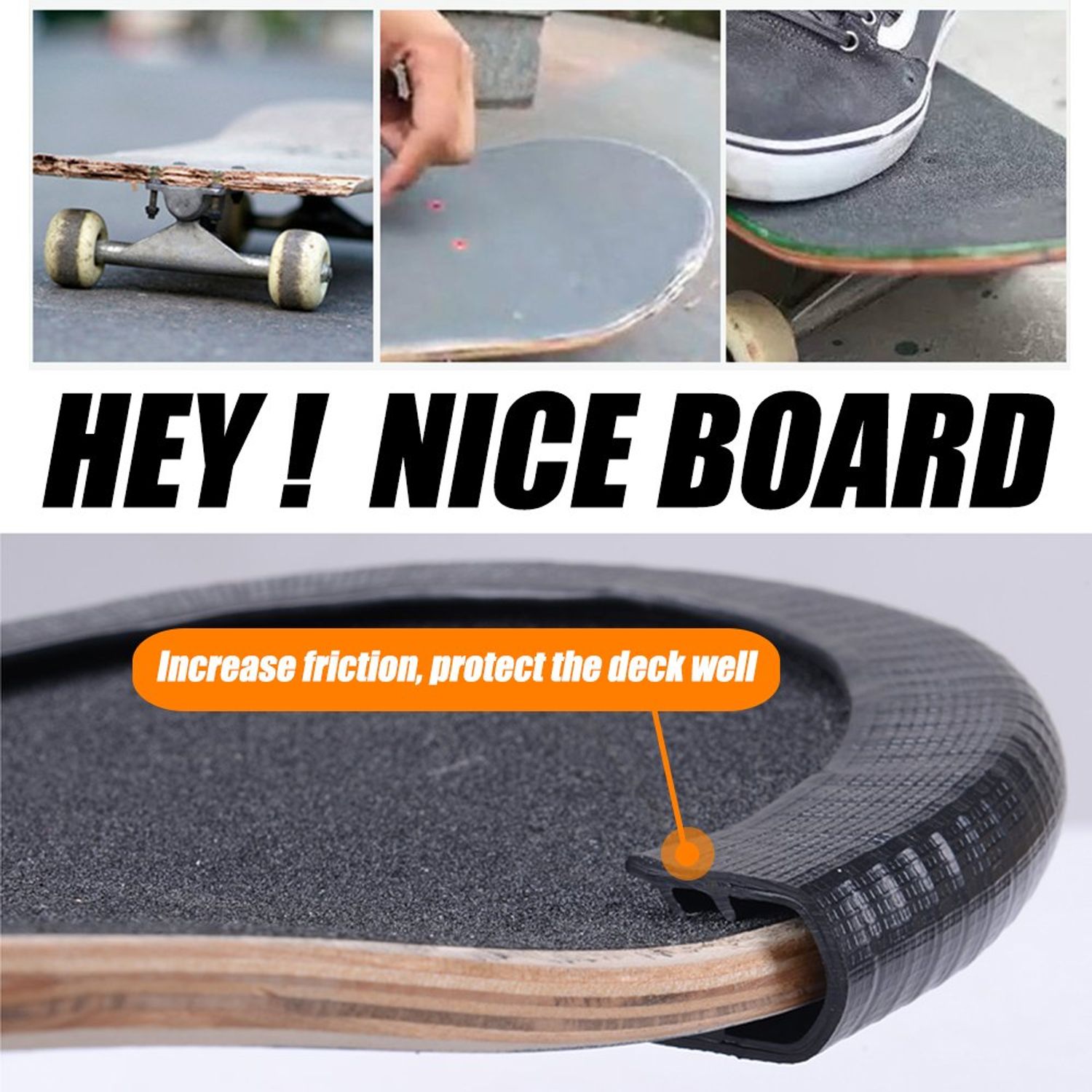 Set 2 protectii Action One&reg; Max Pro longboard / skateboard 30 cm fotografia produsului View 2 L