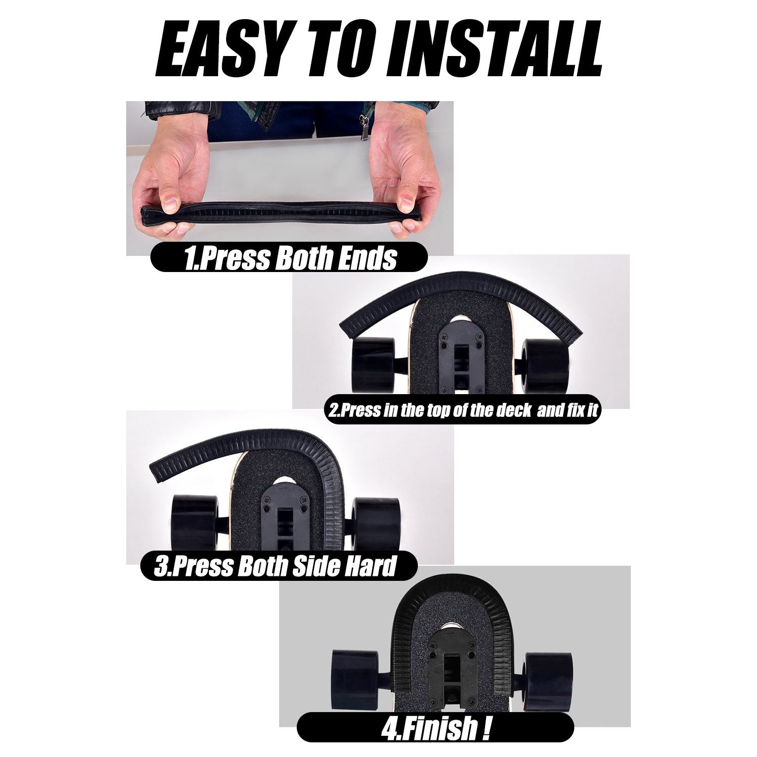 Set 2 protectii Action One&reg; Max Pro longboard / skateboard 30 cm fotografia produsului View 4 L