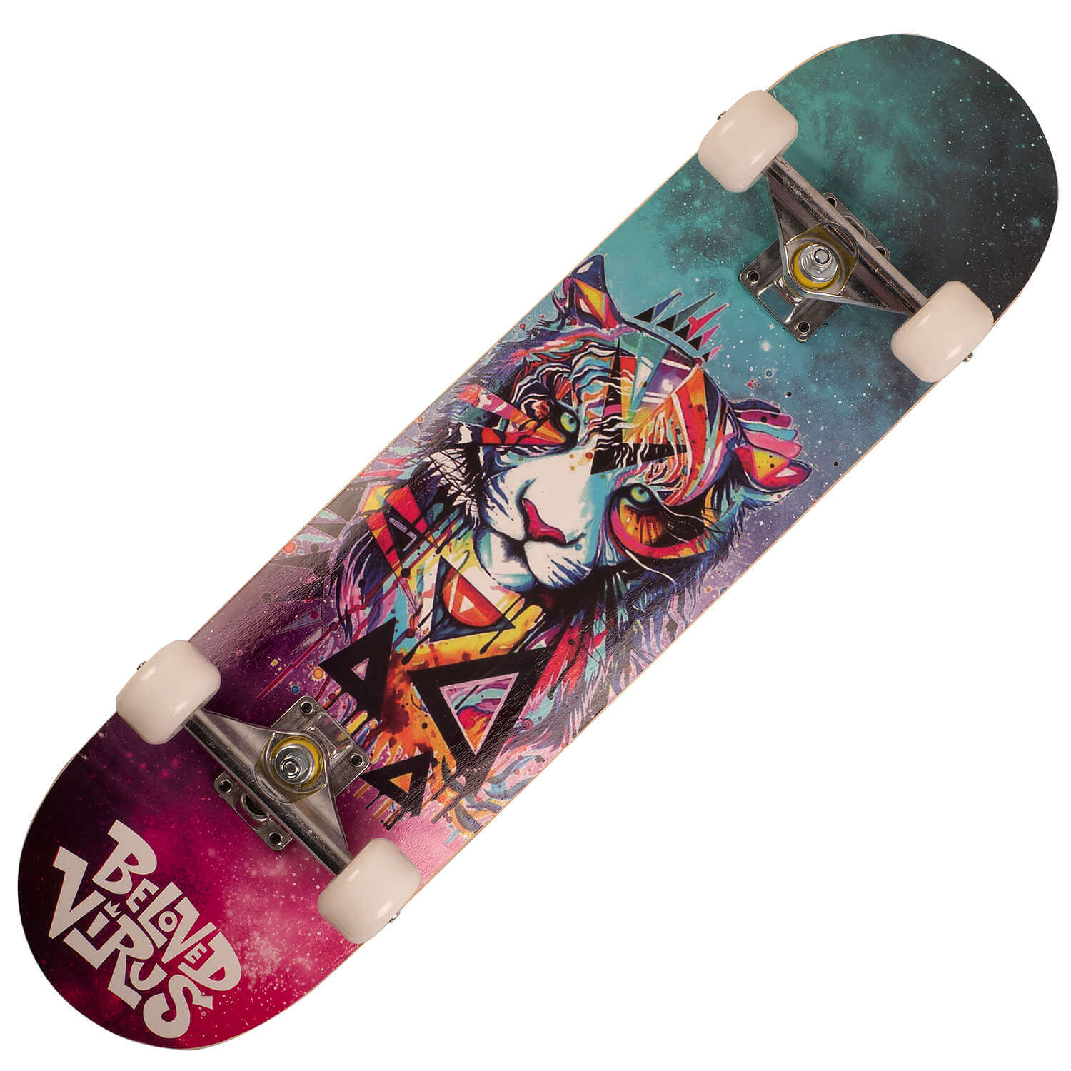 Skateboard Action One ABEC-7, Aluminiu, 79 x 20 cm, multicolor, Beloved fotografia produsului