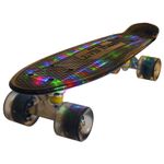 Skateboard Action One 22" cu bluetooth si roti luminoase, ABEC 7, negru fotografia produsului View 3 S