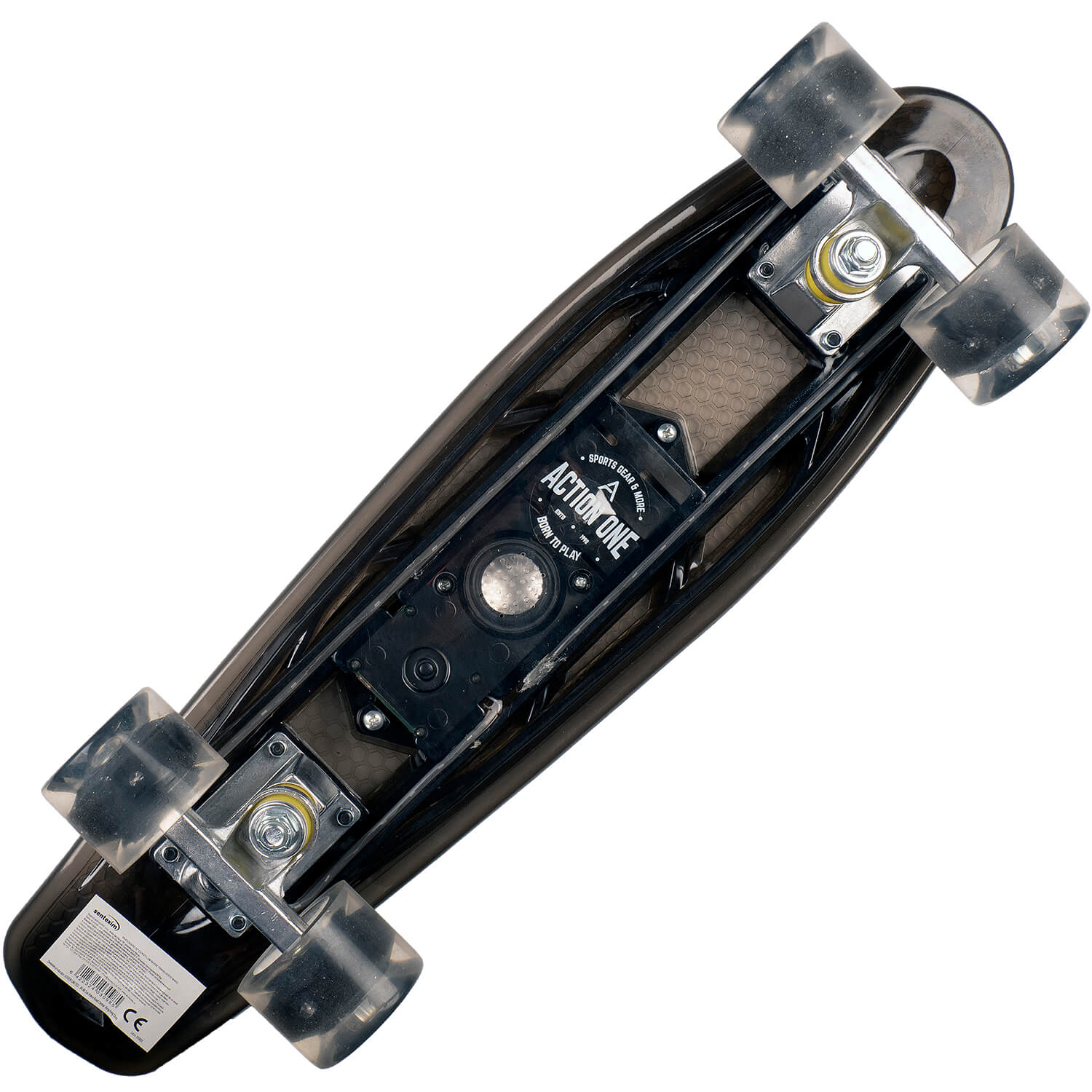 Skateboard Action One 22" cu bluetooth si roti luminoase, ABEC 7, negru fotografia produsului View 4 L
